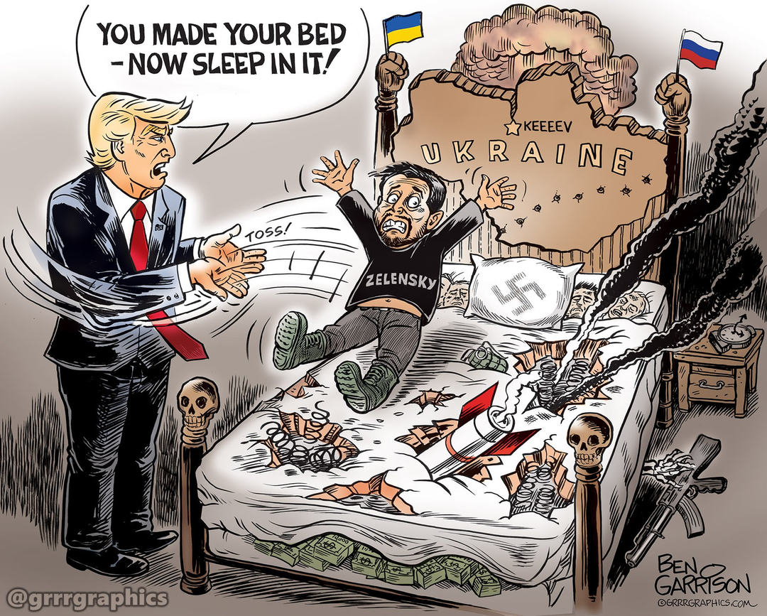 Zelensky Made his bed…now he can sleep in it panel 1